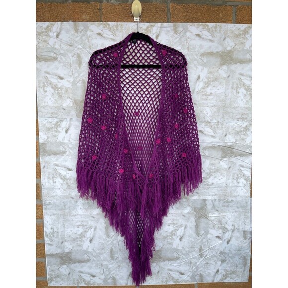 Vintage y2k Betsey Johnson
Purple Triangle Knit / Crochet Scarf / Shawl - Picture 1 of 6